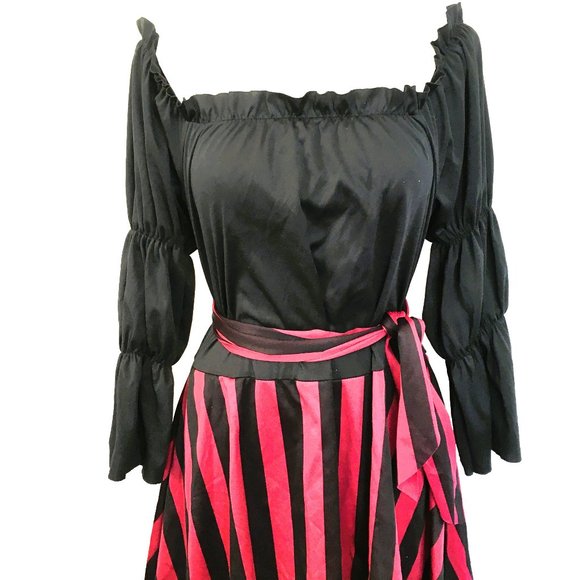 Pirate Girl Dress w/ sash M/L - Picture 2 of 10